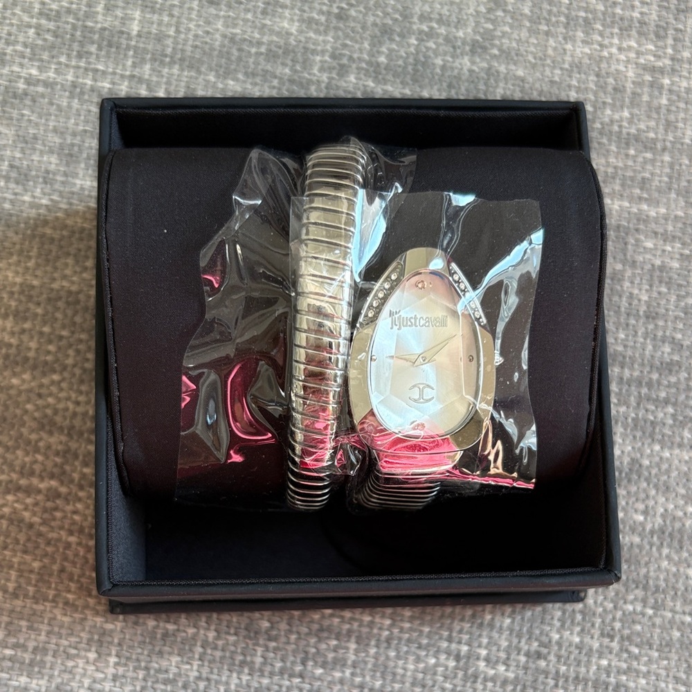 Just Cavalli Silver Women's Snake Watch
